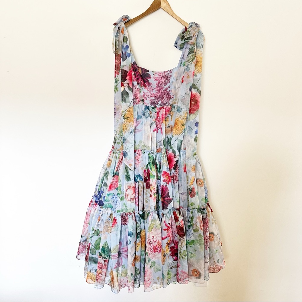 BHLDN Geisha Designs Isabella Tiered Square-Neck A-Line Midi Dress - Picture 6 of 8